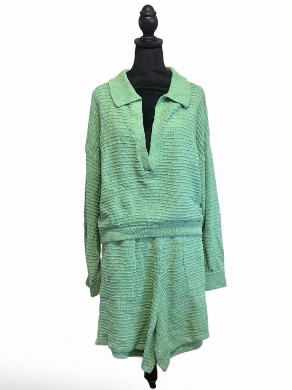 Carter Sweater Set Cozy Knit Two-Piece Lounge Set in Mint Green,  NWT - Picture 9 of 9